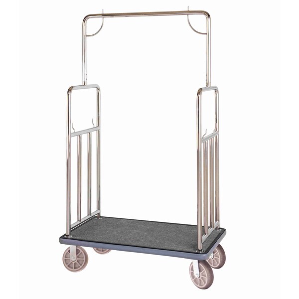 Hospitality 1 Source Classic Bellmans Cart, Stainless Steel BCF107SS - main